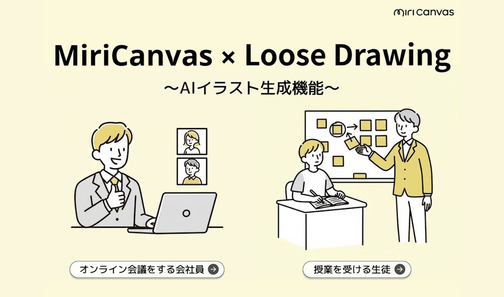 MiriCanvas、人気イラスト「Loose Drawing」